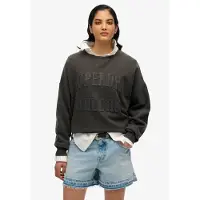 Superdry per donna. W2012334A Felpa Athletic Tonal Applique grigia (L), Casual, Grigio, Cotone, Manica lunga