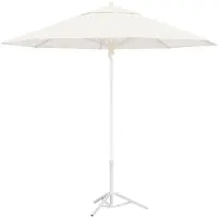 vidaXL Base per ombrellone in acciaio bianco per pali da 25-32 mm