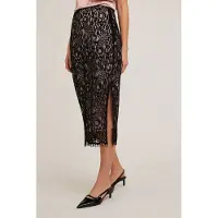 Motivi Midi Macrame Lace Skirt Black Taglia: 36 | Minigonne Outlet | Donna | Nero