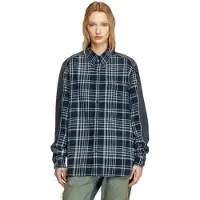 Timberland Unisex Dieseloves Tbl Flannel/back Denim Shirt Taglia: L | Maglie a manica lunga Outlet | Unisex | Blu