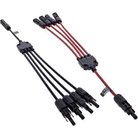 InLine Cavo solare Set di distributori a 4 vie nero/rosso 0,42 m
