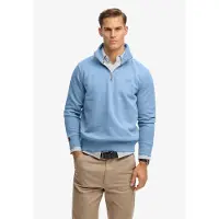 Superdry per uomo. M2013750A Felpa Essential Half, blu (XXL), Casual, Cotone