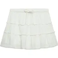Superdry per donna. W7210424A Gonna bianca a balze (L), Bianco, Casual, Cotone