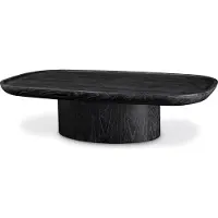 Casa Padrino Tavolino nero grigio 140 x 79,5 x h. 35 cm - Tavolo da salotto in legno massello - Mobili da salotto in legno massello - Qualità lusso