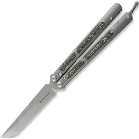 Maxace Coltello a farfalla Covenant 3.0, Green/Yellow CF Inlay