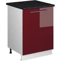 Vicco Mobile lavello cucina Fame-Line Bordeaux lucido/Bianco 60 cm, Model 62188