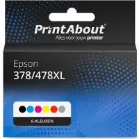 PrintAbout Cartuccia compatibile Epson 378/478XL (C13T379D4010) - 6 colori Alta capacità Multipack