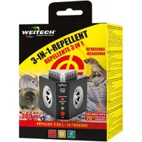 Weitech Repellente Per Roditori A Ultrasuoni 3 In 1
