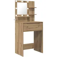 vidaXL Comò da camera da letto in legno effetto quercia artigianale, 60 x 39,5 x 135 cm
