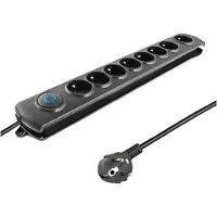 Qoltec Surge protector | 8 gniazd | 3,0m