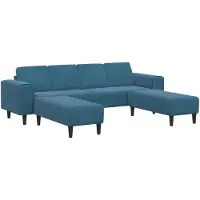 vidaXL Divano per soggiorno, 3 posti, blu