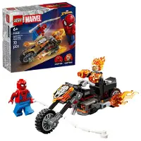 LEGO Spider-Man vs. Ghost Rider in motocicletta