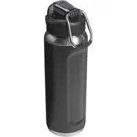 Stanley The Legendary Wellspring Bottle 2.0 24oz, Black 10-13111-032 borraccia termica con tappo a scatto, 700 ml