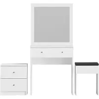 Skye Decor , Nice- Nice BLD, bianco, tavolini da caffè, 139x65x35 cm, 100% pannello di particelle rivestito in melamina
