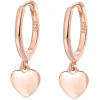 Hey Happiness Orecchini 'Heart Huggie' oro rosé
