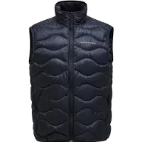 Peak Performance Helium Down Vest Gilet in piumino Uomo (L, nero/blu)