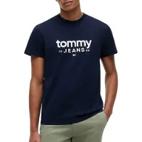 Tommy Hilfiger Slim Graphic Tee Dark Night Navy Taglia: XXL | Magliette basic Outlet | Uomo | Nero