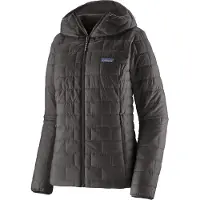 Patagonia - Piumino leggero in PrimaLoft - W's Nano Puff Hoody Black per Donne in Pelle - Taglia L - Nero
