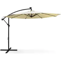 Akord Ombrellone da giardino MILIN illuminazione LED Beige Peso 12,7 kg L300 x L300 x H245 cm