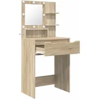 vidaXL Comò da camera da letto in legno effetto quercia Sonoma, 60 x 39,5 x 135 cm
