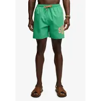 Superdry per uomo. M3010265A Costume da bagno con logo stampato verde (L), Beachwear, Polister riciclato