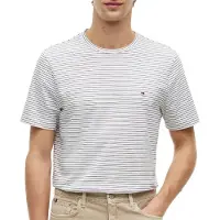 Tommy Hilfiger Ess Seasonal Regular Fit Tee Ecru/desert Sky Stripe Taglia: XL | Magliette basic Outlet | Uomo | Marrone