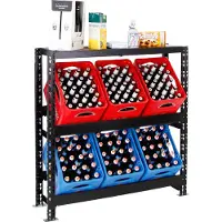Proregal Portacasse per bevande Tegernsee XL Nero | HxLxP 110x110x30cm | 6 casse + lavagna