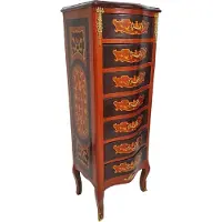 Casa Padrino Cassettone barocco a 7 cassetti marrone/oro - Magnifico mobile in legno massiccio in stile barocco - Mobili da soggiorno in stile barocco - Mobili barocchi - Arredi barocchi