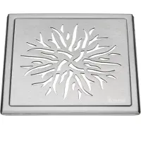 Smedbo OUTLINE - Griglia di scarico in acciaio inossidabile spazzolato, modello: Krona FS504