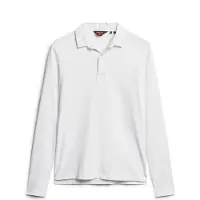 Superdry per uomo. M1110386A Polo Studios bianca in maglia a maniche lunghe (XL), Bianco, Casual, Cotone, Manica corta, Manica lunga