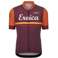 Santini Eroica Iris Maglietta da ciclismo Uomo (3XL, rosso)