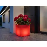 Smartwares Vaso da fiori solare a LED OSL-60083 bianco 37 cm RGBW