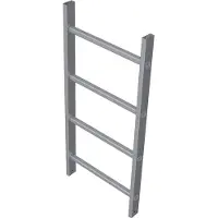 Zarges Scala a pioli in alluminio anodizzato, 2,80 m