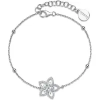 Rosato Silver Bracciale Flower con cubic zirconia Gaia RZGA88