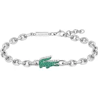 Lacoste Braccialetto 'ARTHOR' verde / argento