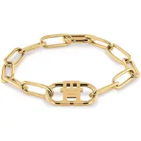Tommy Hilfiger Bracciale Placcato Oro Monogram — Bracciale