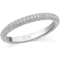 Daniel Wellington Anello Con Pavé Di Zirconi Cubici Dw0040170 Circuito 56 Mm — Anello