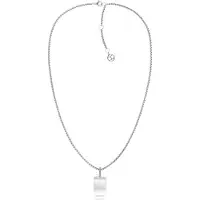 Tommy Hilfiger Collana Da Donna In Acciaio Con Cristalli Dog Tag — Collana