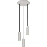 TRIO Lighting Lampada a sospensione Soka, grigio chiaro, Ø 28 cm, metallo, a 3 luci.