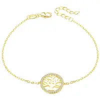 Beneto Bracciale AGB485/20-oro Dorato Albero della Vita — Bracciale