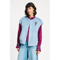 Pom Amsterdam Gilet - Fur Misty Blue Taglia: 38 | Gilet Outlet | Donna | Blu