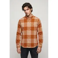 Timberland Midweight Flannel Check Shirt Leather Brwn Yd Taglia: S | Camicie Casual Outlet | Uomo