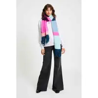 Pom Amsterdam Shawl - Brushed Stripes Blue Taglia: OS | Sciarpe Outlet | Donna | Blu