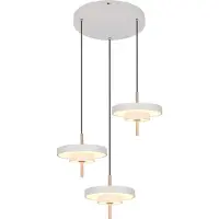 TRIO Lighting Lampada LED a sospensione Keaton, grigio chiaro, Ø 45 cm, metallo, CCT a 3 luci.