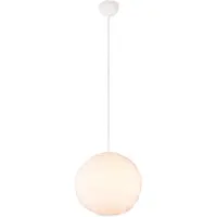 TRIO Leuchten Lampada a sospensione pelosa, Ø 35 cm, color sabbia, peluche sintetico