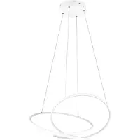 TRIO Lighting Lampada a sospensione Darvin LED, lunghezza 84 cm, bianco opaco, metallo,