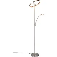 TRIO Lighting Lampada LED da pavimento Willis, nichel, altezza 180 cm, metallo CCT dimmer