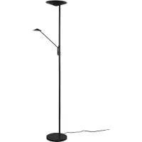 TRIO Lighting Piantana LED Brantford, lampada da lettura, nero opaco