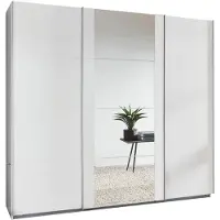 Wimex Armadio ad ante scorrevoli Berna Armadio design selezionabile, bianco, 270x64x210cm