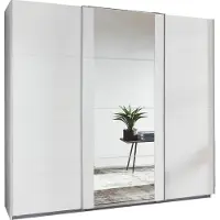 Wimex Armadio ad ante scorrevoli Berna Armadio design selezionabile, bianco, 225x64x210cm